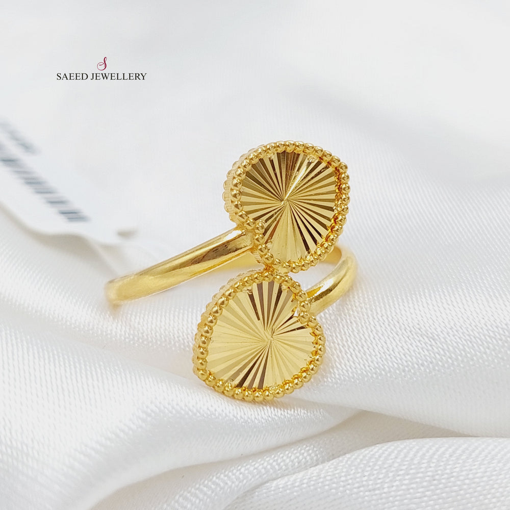 21K Gold Heart Ring by Saeed Jewelry - Image 2