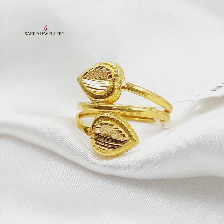 21K Gold Heart Ring by Saeed Jewelry - Image 3