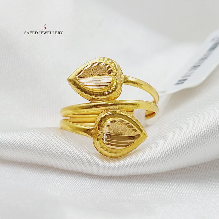 21K Gold Heart Ring by Saeed Jewelry - Image 5