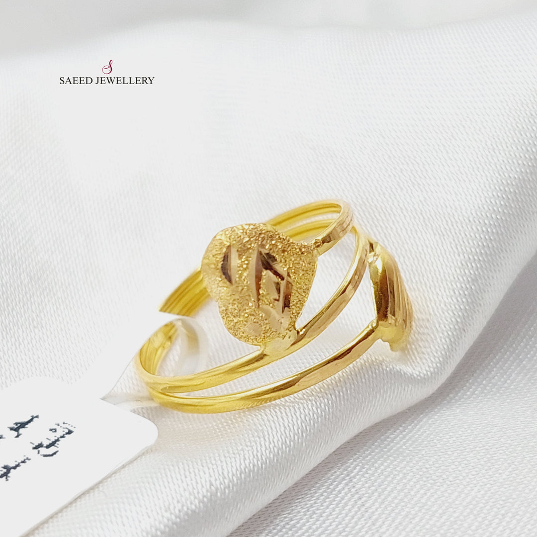 21K Gold Heart Ring by Saeed Jewelry - Image 1