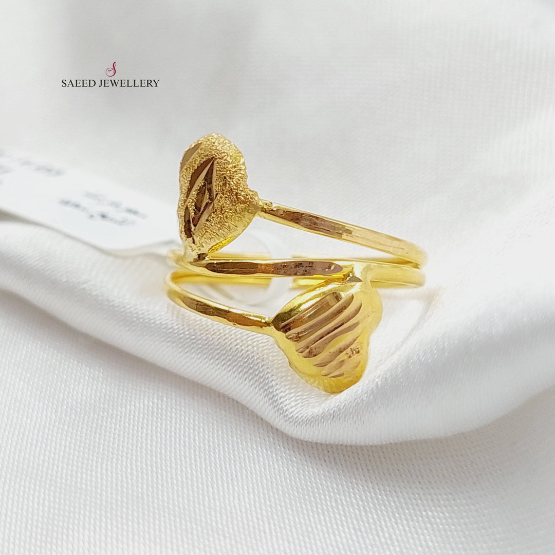 21K Gold Heart Ring by Saeed Jewelry - Image 2