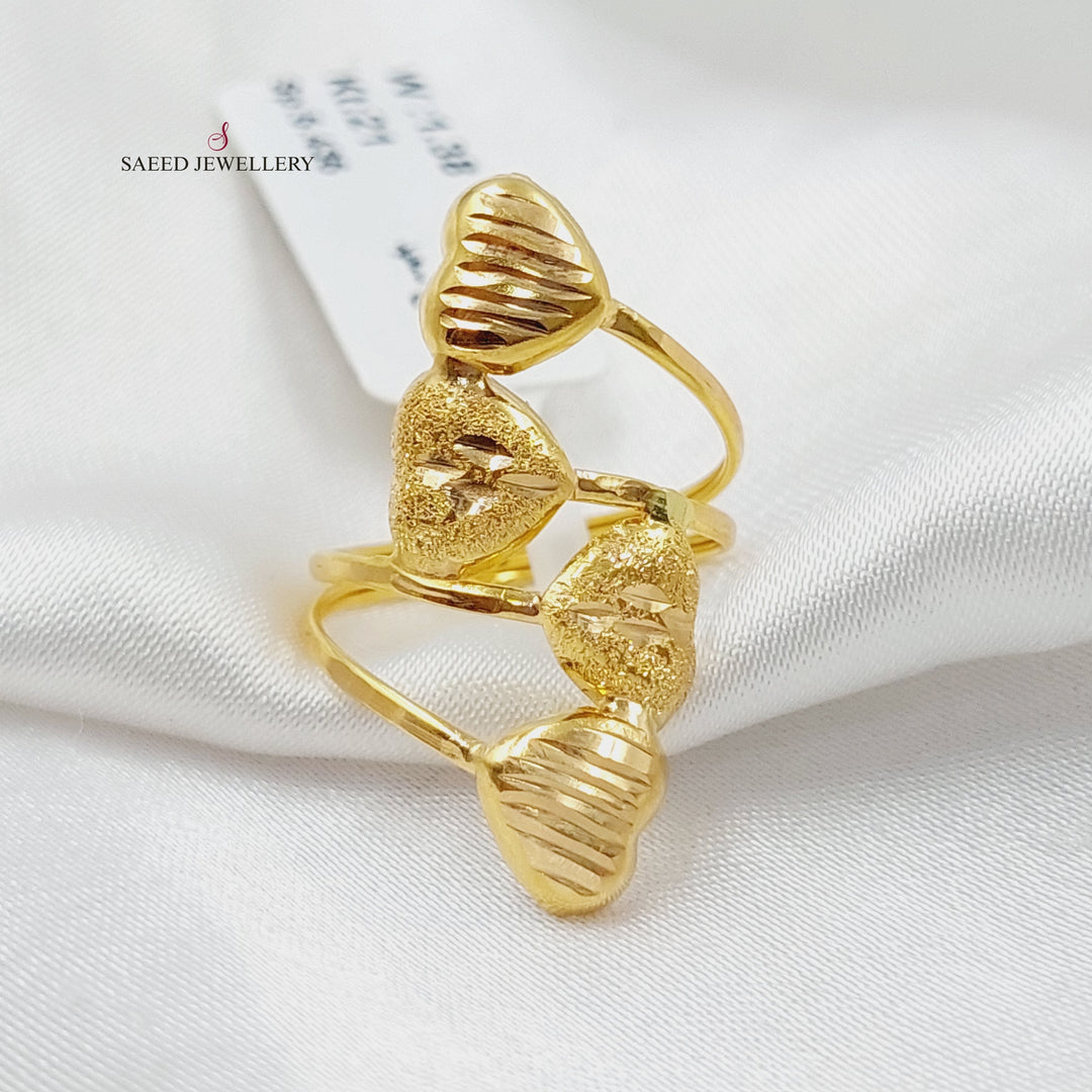 21K Gold Heart Ring by Saeed Jewelry - Image 1