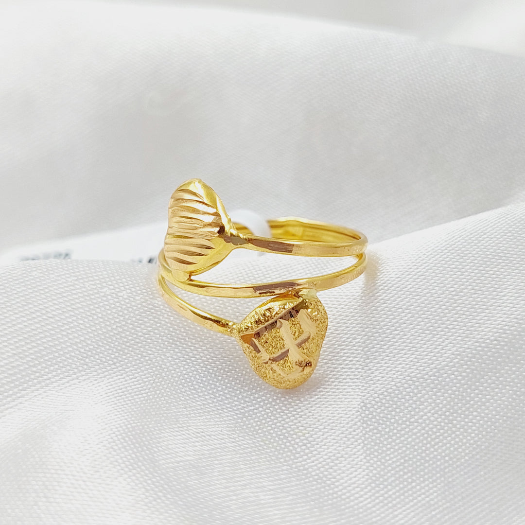 21K Gold Heart Ring by Saeed Jewelry - Image 3