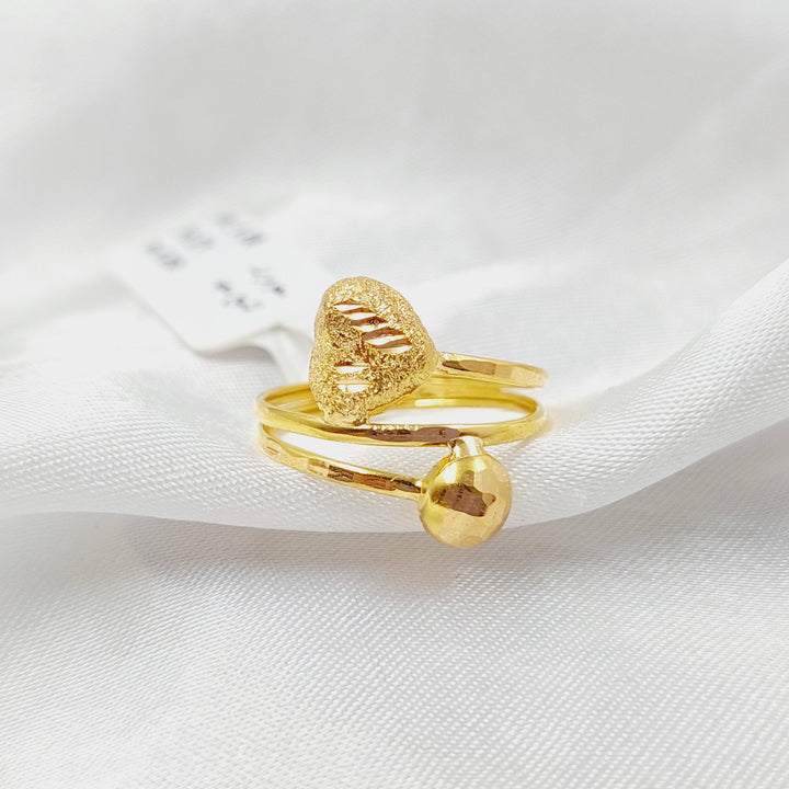 Heart Ring  Made Of 21K Yellow Gold by Saeed Jewelry-28728