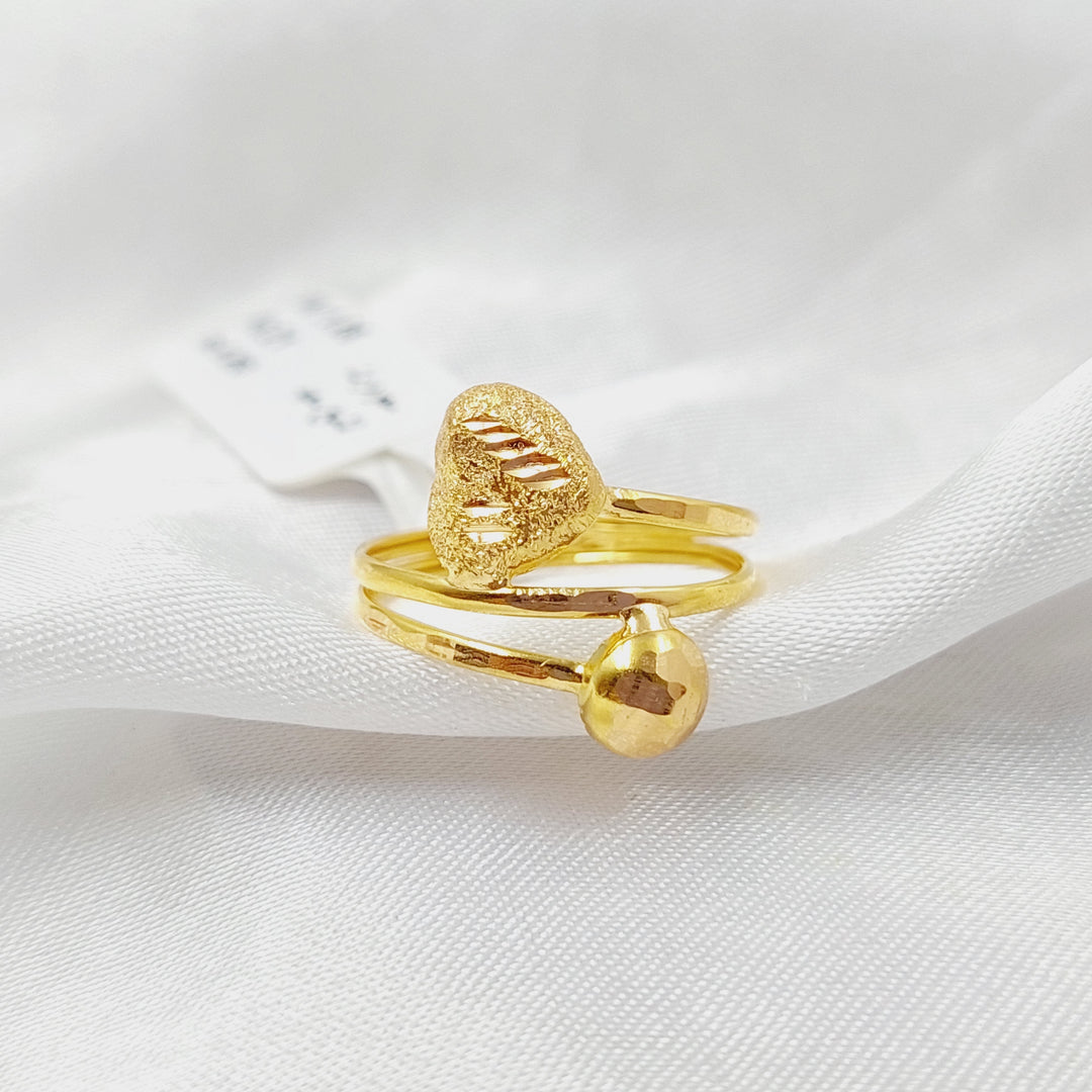 21K Gold Heart Ring by Saeed Jewelry - Image 1