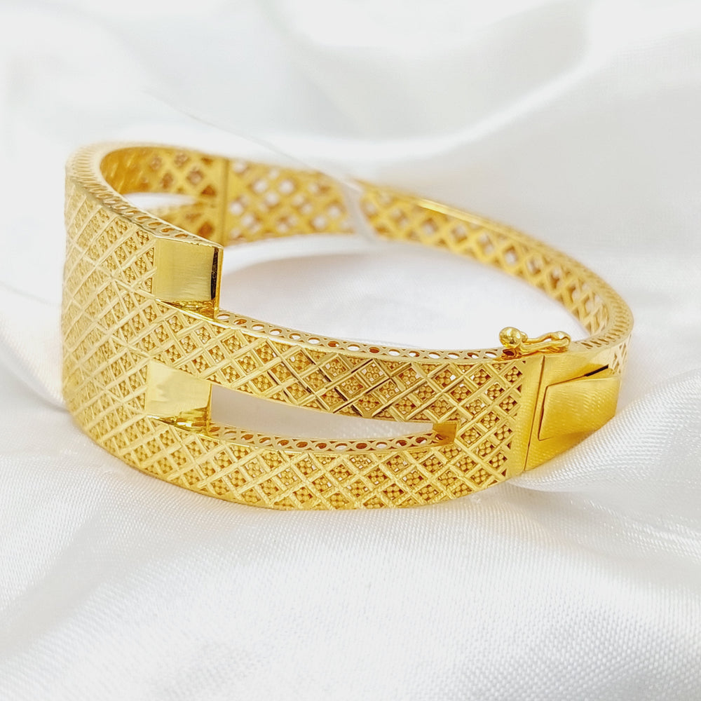 Hexa Bangle Bracelet  Made Of 21K Yellow Gold by Saeed Jewelry-28894
