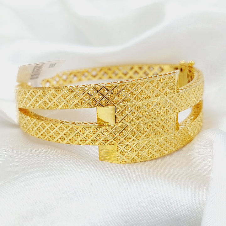 Hexa Bangle Bracelet  Made Of 21K Yellow Gold by Saeed Jewelry-28894