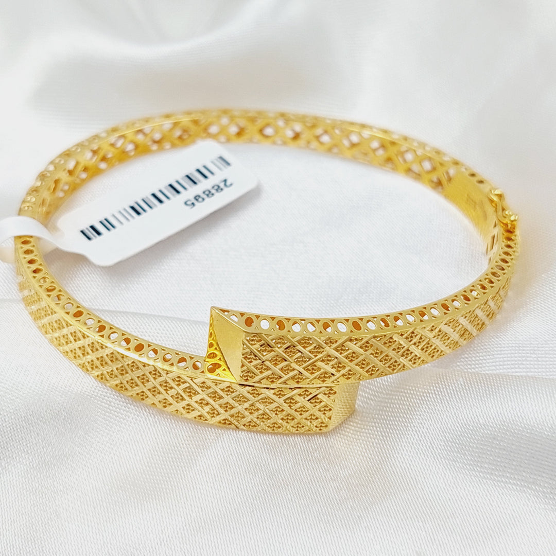Hexa Bangle Bracelet  Made Of 21K Yellow Gold by Saeed Jewelry-28895