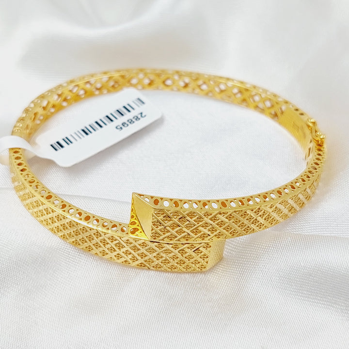 Hexa Bangle Bracelet  Made Of 21K Yellow Gold by Saeed Jewelry-28895