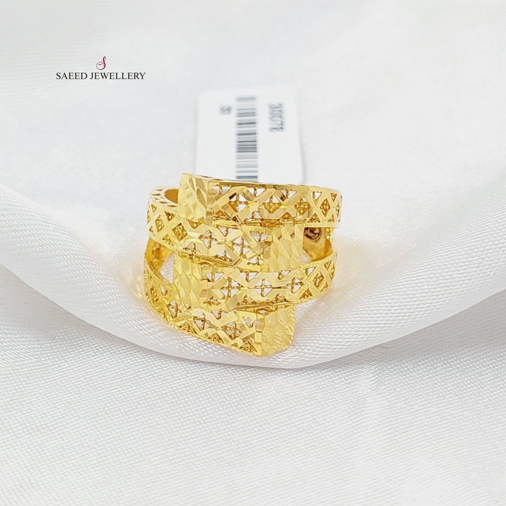 21K Gold Hexa Ring by Saeed Jewelry - Image 2