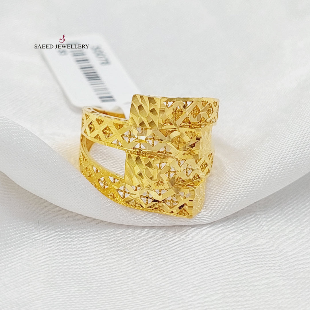 21K Gold Hexa Ring by Saeed Jewelry - Image 3