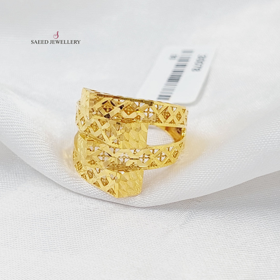 21K Gold Hexa Ring by Saeed Jewelry - Image 4