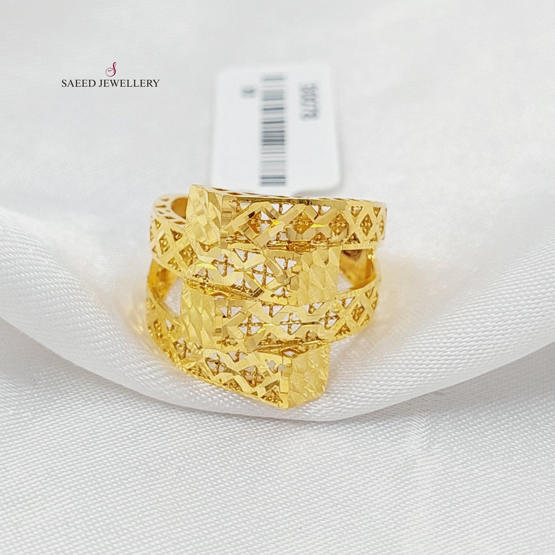 21K Gold Hexa Ring by Saeed Jewelry - Image 1