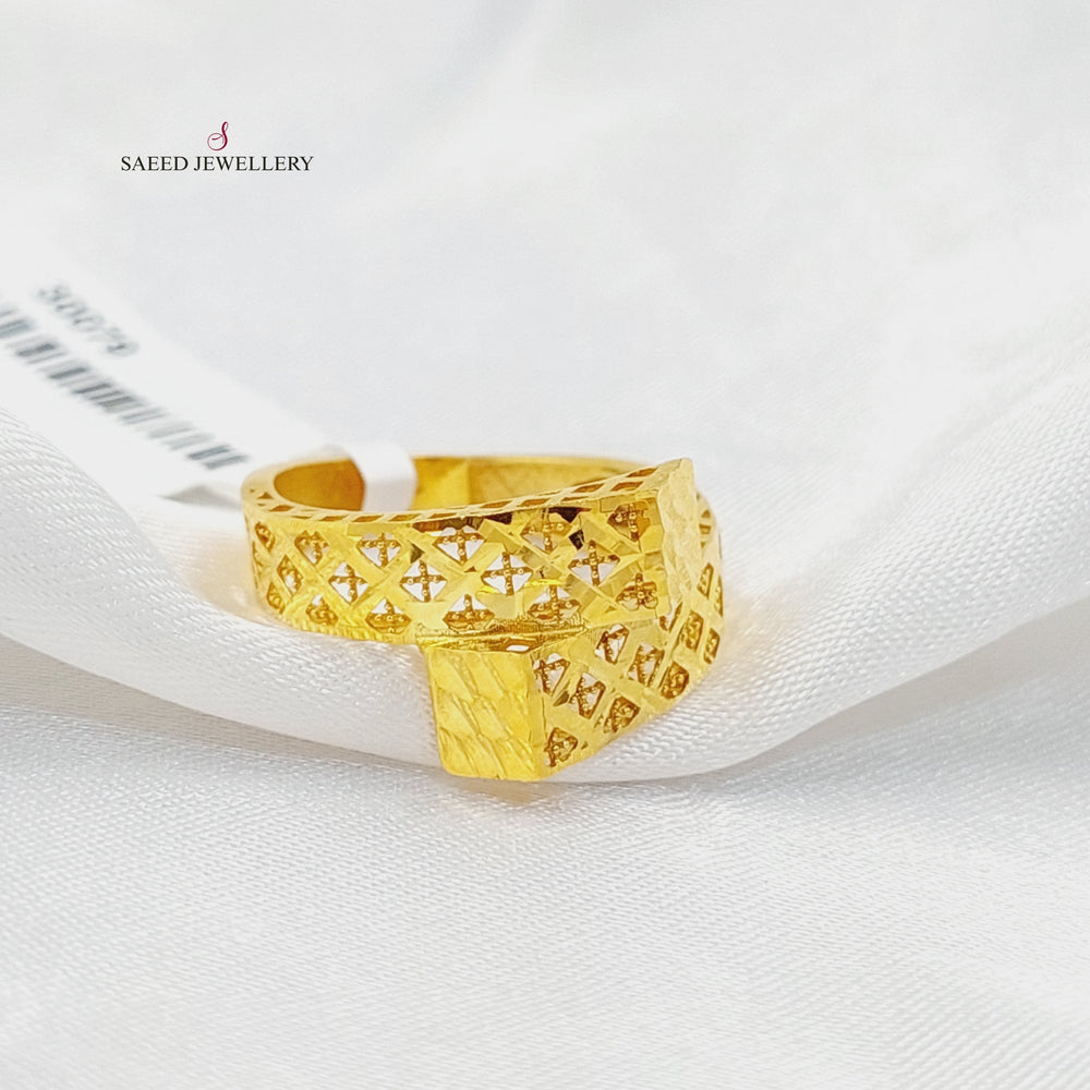 21K Gold Hexa Ring by Saeed Jewelry - Image 2