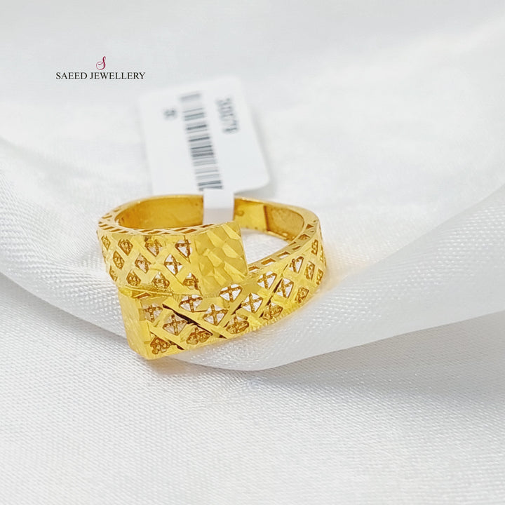 21K Gold Hexa Ring by Saeed Jewelry - Image 3