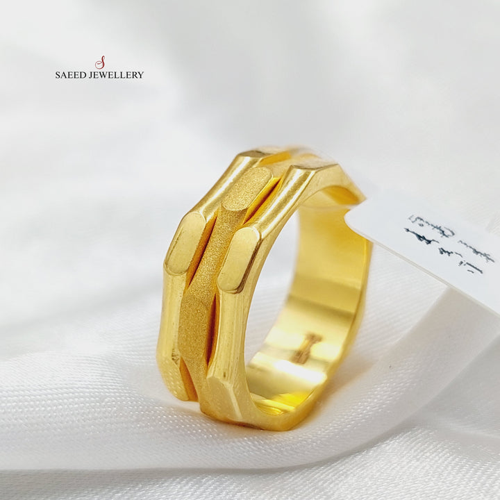 21K Gold Hexa Wedding Ring by Saeed Jewelry - Image 4