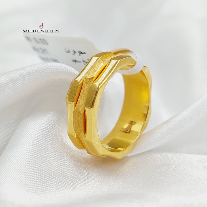 21K Gold Hexa Wedding Ring by Saeed Jewelry - Image 5