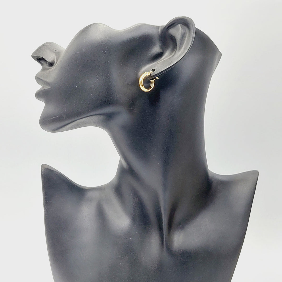 18K Gold Hoop Earrings by Saeed Jewelry - Image 3