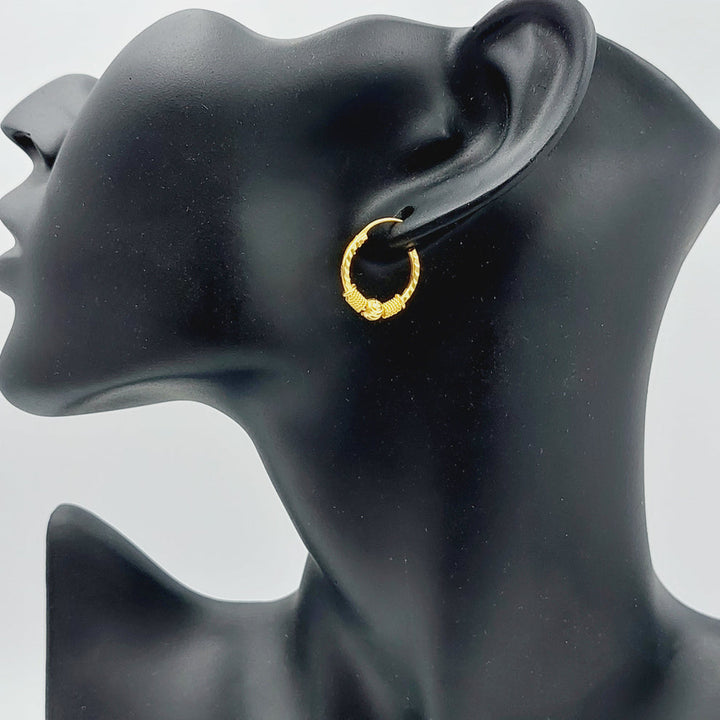 21K Gold Hoop Earrings by Saeed Jewelry - Image 8