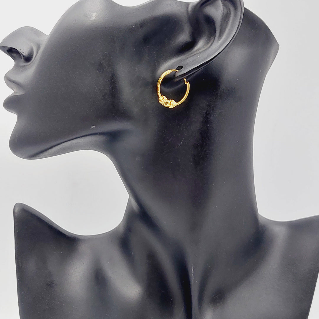 21K Gold Hoop Earrings by Saeed Jewelry - Image 4