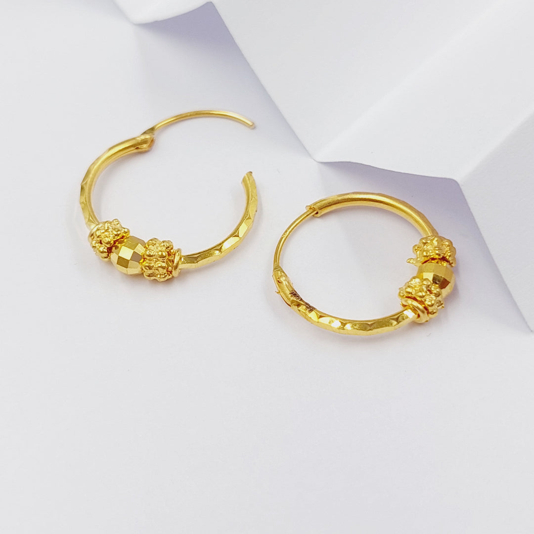 21K Gold Hoop Earrings by Saeed Jewelry - Image 7