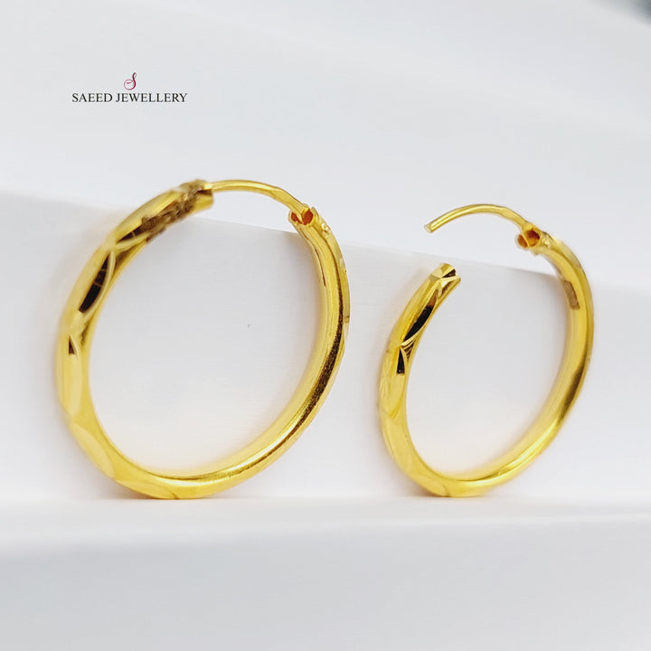 21K Gold Hoop Earrings by Saeed Jewelry - Image 6