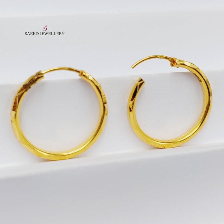 21K Gold Hoop Earrings by Saeed Jewelry - Image 9