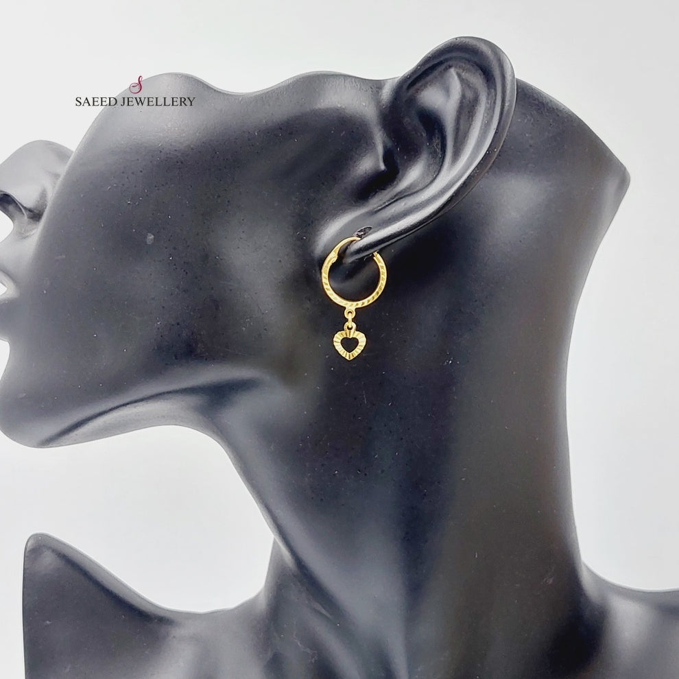 21K Gold Hoop Earrings by Saeed Jewelry - Image 2