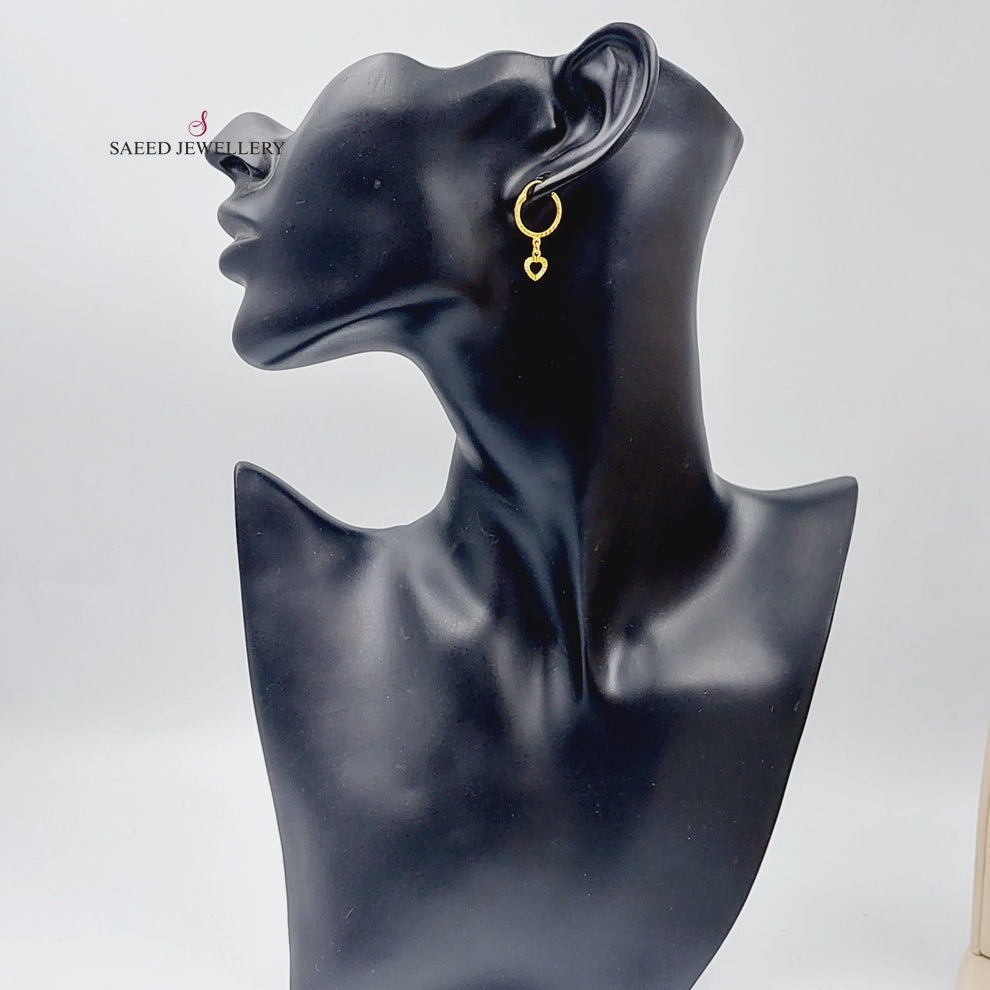 21K Gold Hoop Earrings by Saeed Jewelry - Image 4