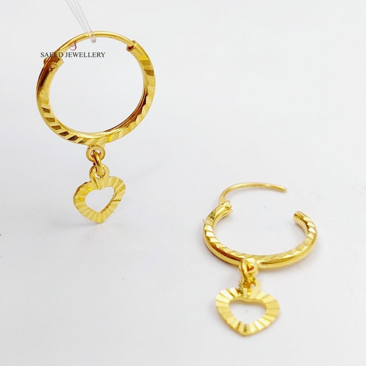 21K Gold Hoop Earrings by Saeed Jewelry - Image 1