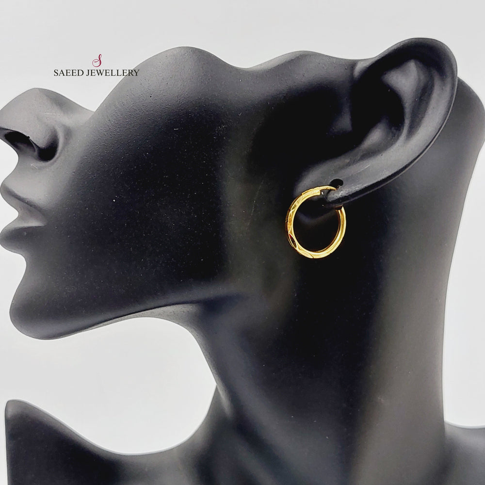Hoop Earrings  Made Of 21K Yellow Gold by Saeed Jewelry-29705