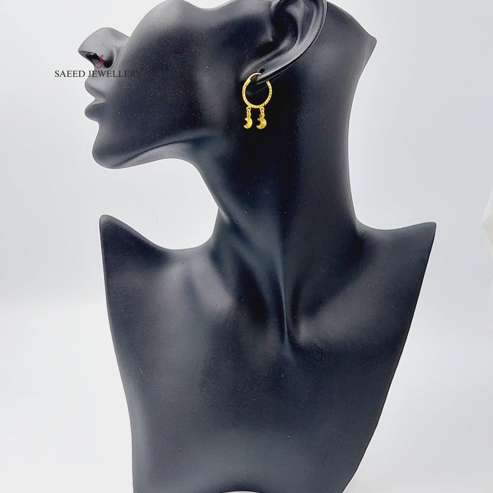 21K Gold Hoop Earrings by Saeed Jewelry - Image 3