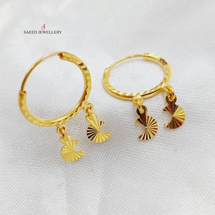 21K Gold Hoop Earrings by Saeed Jewelry - Image 1