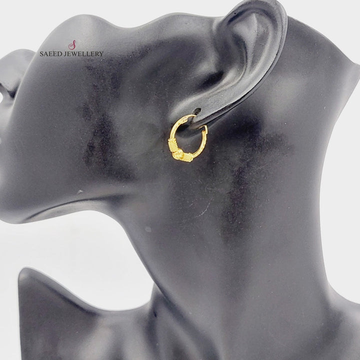 Hoop Earrings  Made Of 21K Yellow Gold by Saeed Jewelry-29711