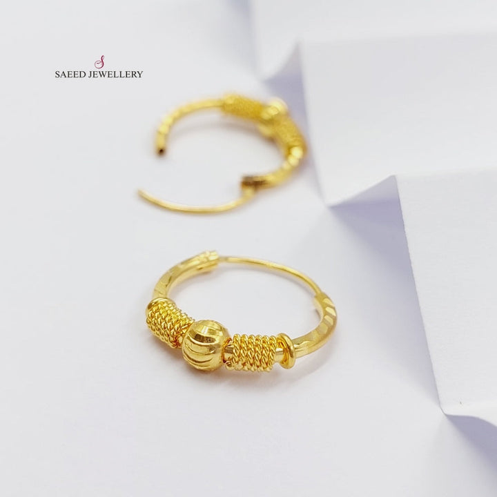 21K Gold Hoop Earrings by Saeed Jewelry - Image 10