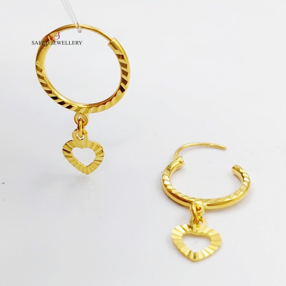 21K Gold Hoop Earrings by Saeed Jewelry - Image 1