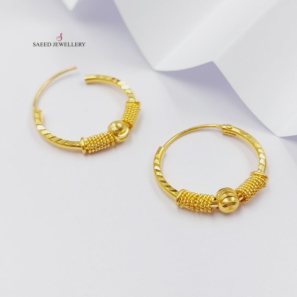 21K Gold Hoop Earrings by Saeed Jewelry - Image 8