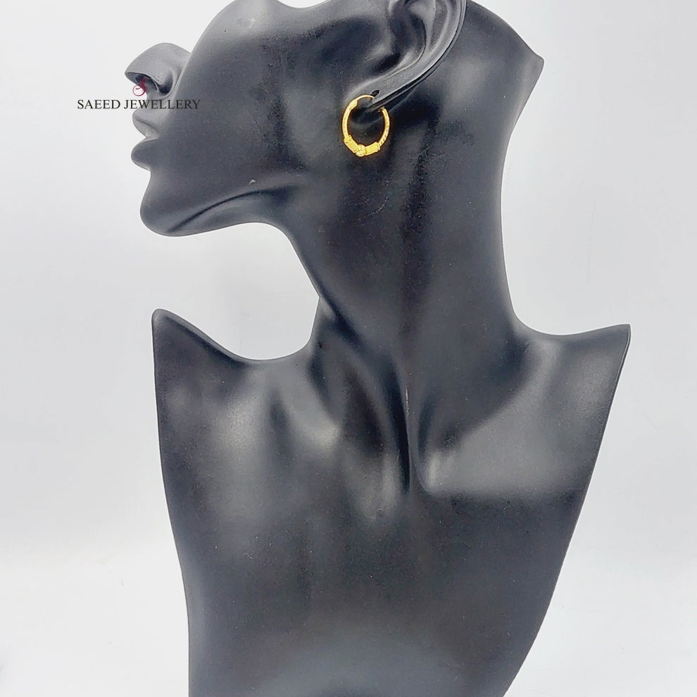 21K Gold Hoop Earrings by Saeed Jewelry - Image 6