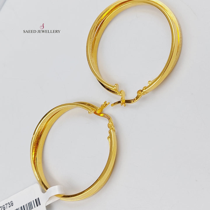 21K Gold Hoop Earrings by Saeed Jewelry - Image 7