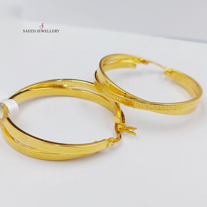 Hoop Earrings  Made Of 21K Yellow Gold by Saeed Jewelry-29739