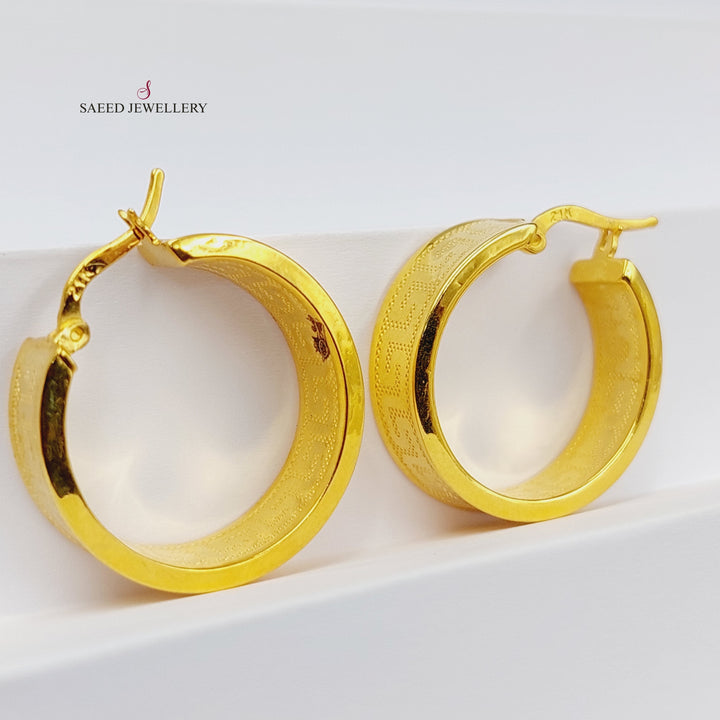 21K Gold Hoop Earrings by Saeed Jewelry - Image 5