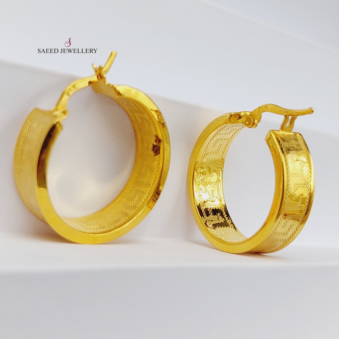 21K Gold Hoop Earrings by Saeed Jewelry - Image 6