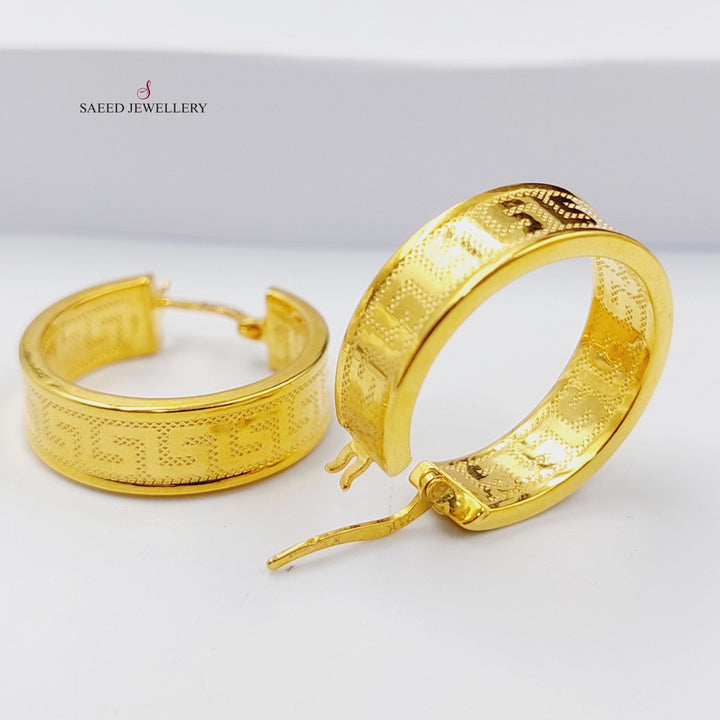 21K Gold Hoop Earrings by Saeed Jewelry - Image 1