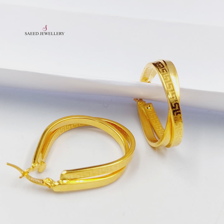 21K Gold Hoop Earrings by Saeed Jewelry - Image 5