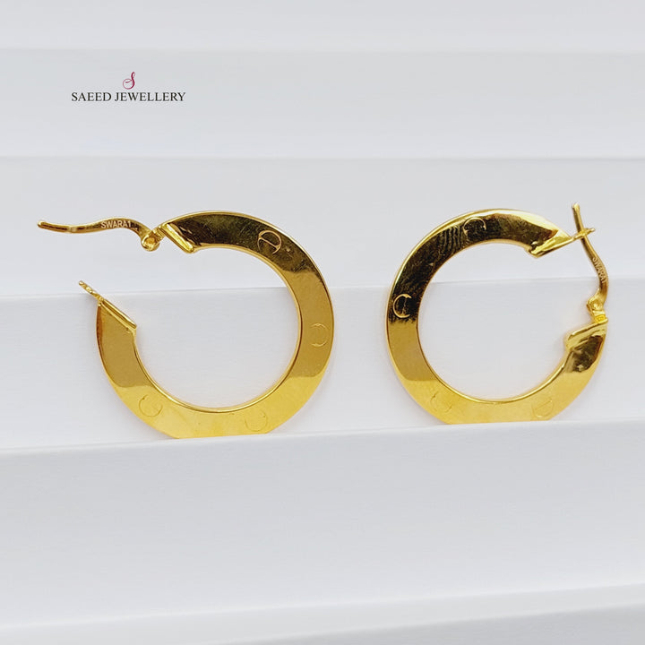 Hoop Earrings  Made Of 21K Yellow Gold by Saeed Jewelry-29742