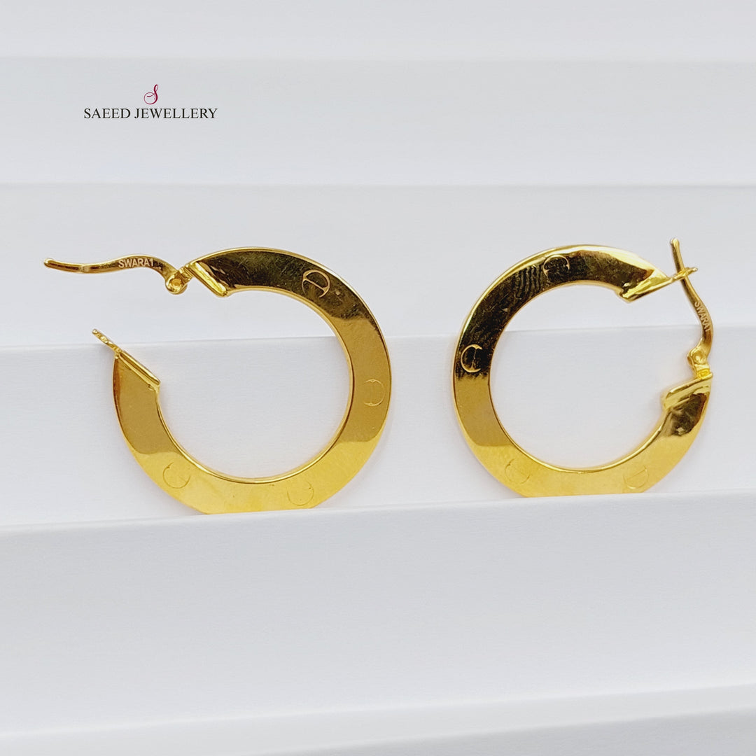 21K Gold Hoop Earrings by Saeed Jewelry - Image 5