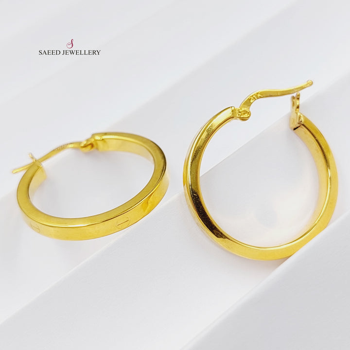 21K Gold Hoop Earrings by Saeed Jewelry - Image 4