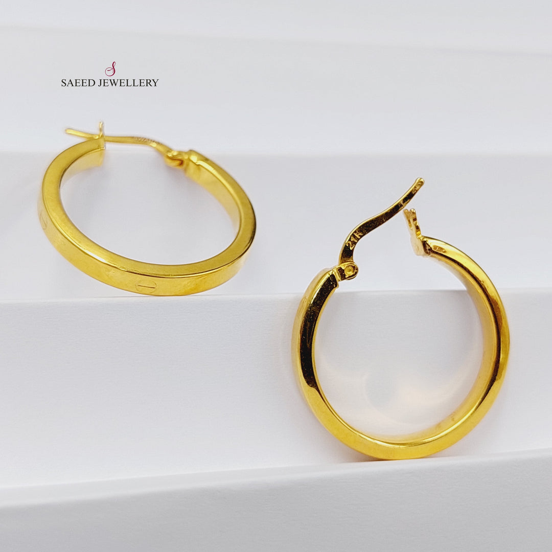 Hoop Earrings  Made Of 21K Yellow Gold by Saeed Jewelry-29743