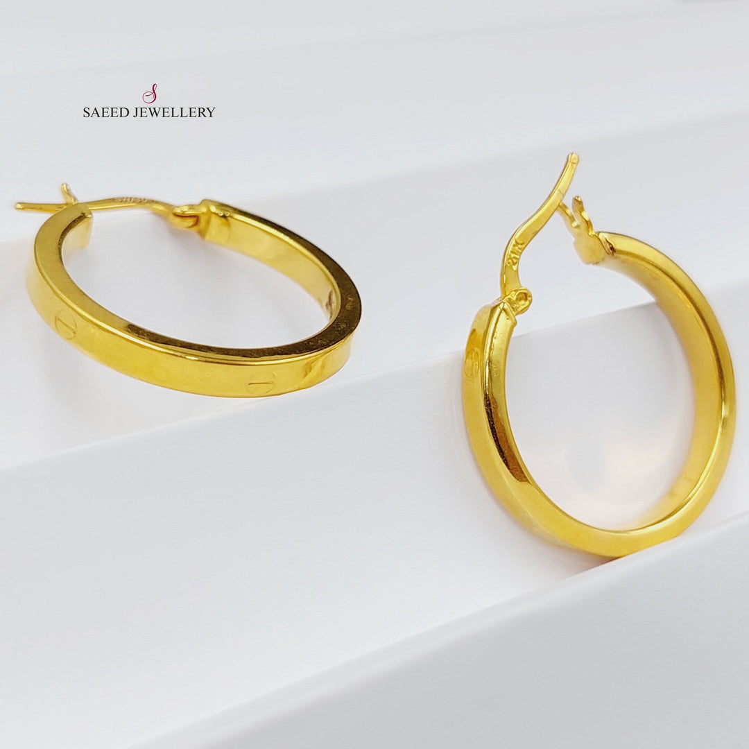 21K Gold Hoop Earrings by Saeed Jewelry - Image 1