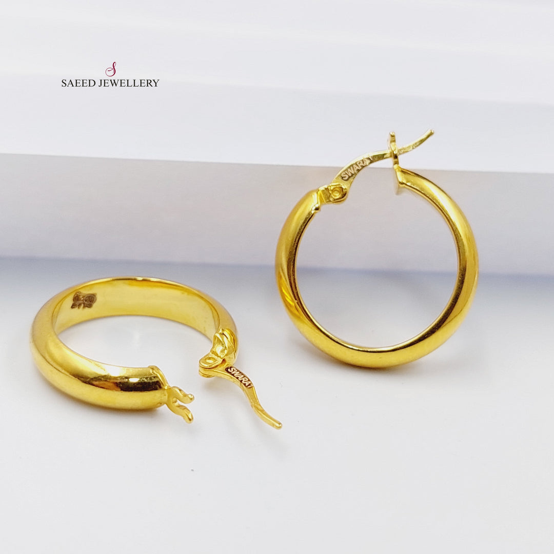 21K Gold Hoop Earrings by Saeed Jewelry - Image 1